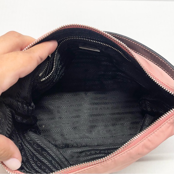Prada Tessuto Nylon Pochette Bag Pink - Picture 9 of 11